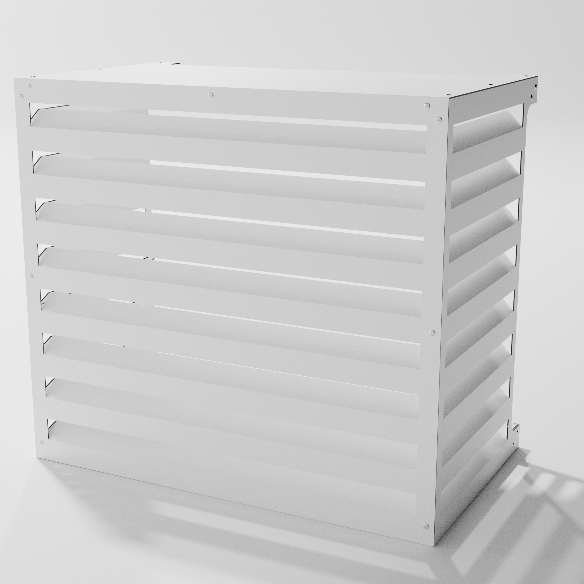 Cache climatiseur extérieur Ajouré Blanc