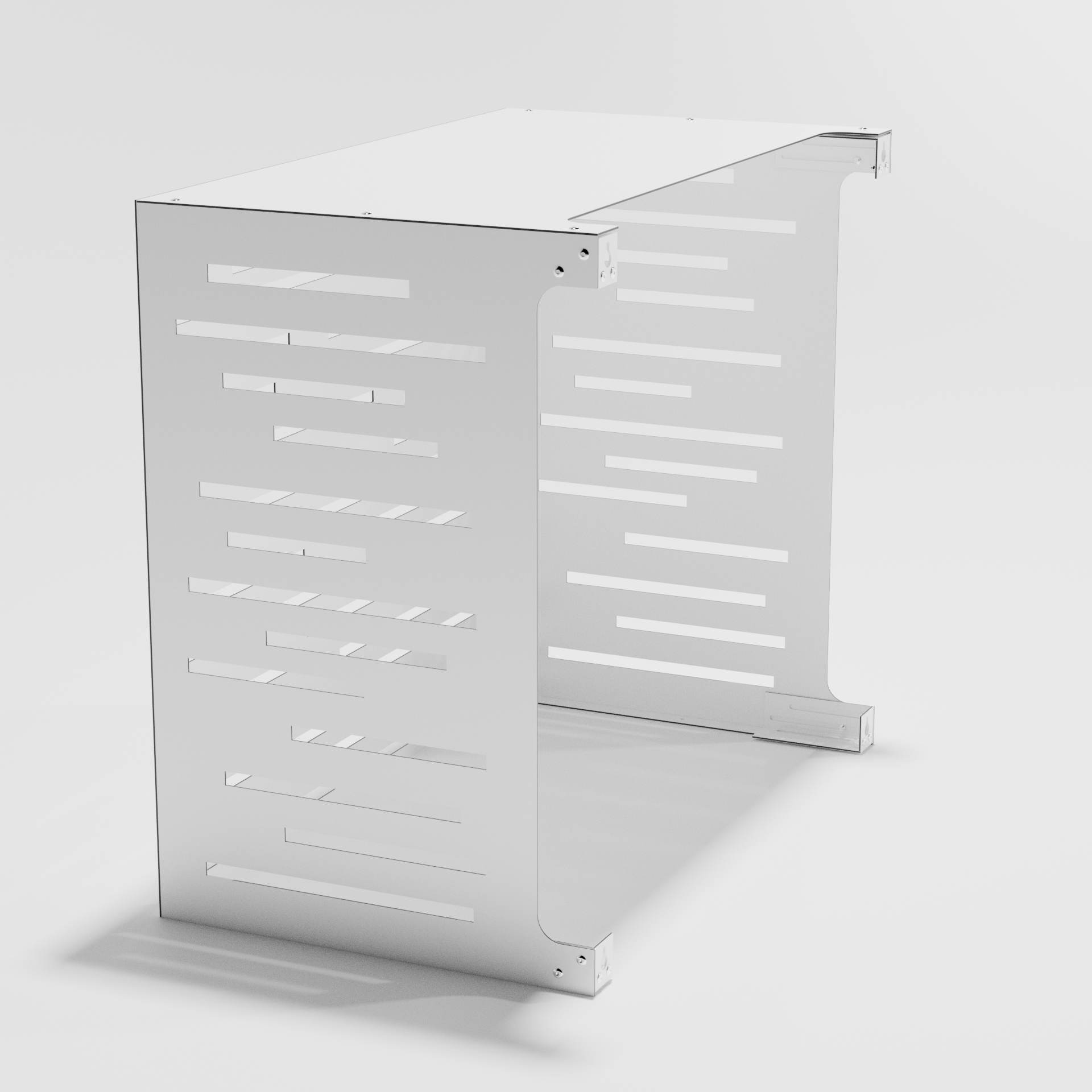 Cache climatiseur extérieur Traits Blanc