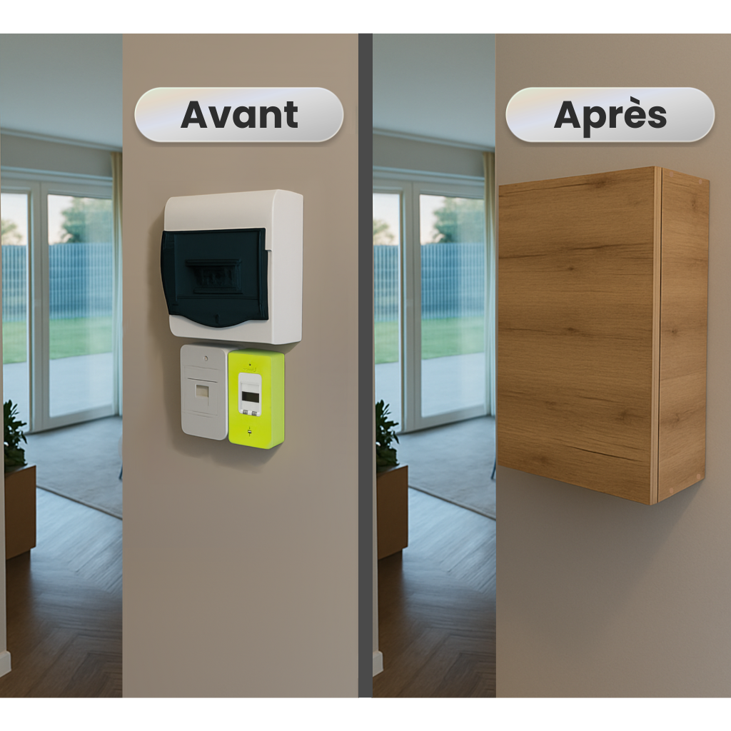 Cache tableau électrique Bois - Clim-Box