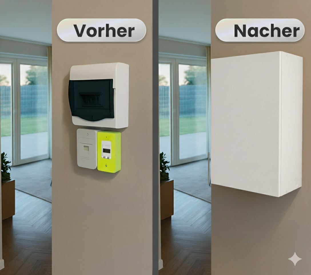 Sicherungskasten-Abdeckung Weiß – Maßgefertigt