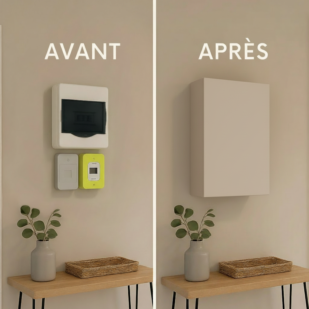 Cache tableau électrique Cachemire "SUR MESURE"